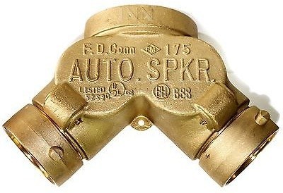 หัวรับน้ำดับเพลิง ยี่ห้อ “GIACOMINI” ชนิด Y Type 2 ทาง ขนาด 4″x2.5″x2.5″