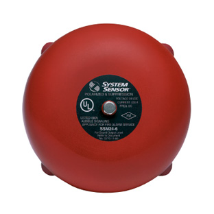 กระดิ่งแจ้งเตือนเพลิงไหม้ ยี่ห้อ "SYSTEM SENSOR" รุ่น SSM24-6 ขนาด 6"